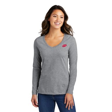 Ladies Long Sleeve Fan Favorite™ V-Neck Tee